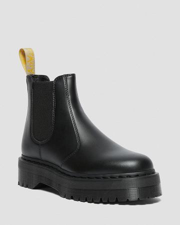 Botines Dr Martens Vegan 2976 Felix Plataforma Mujer Negros | MX 692VRW